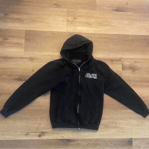 Black straw hat pirate jacket M